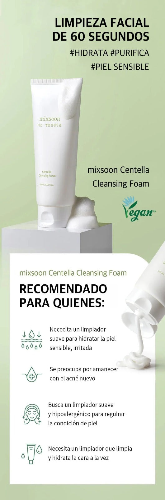 Centella Cleansing Foam — Limpieza Suave